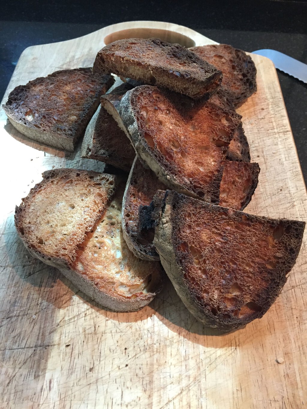 Toatsted bread for making kvass